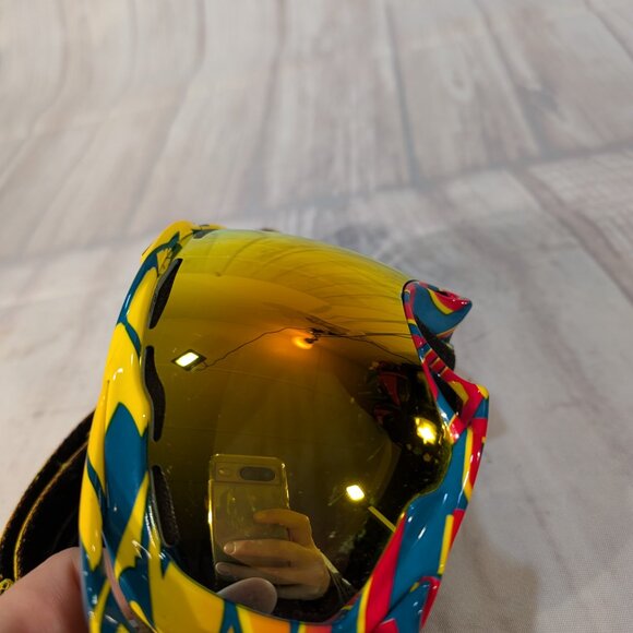 Oakley Fire Ski Snowboard Iridium HDO Mirror Lenses Splice Goggles Kaleidoscope - Picture 7 of 8